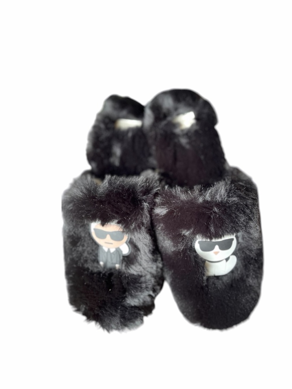 Karl Lagerfeld Paris | Women's Lucile Karl & Choupette Faux Fur Slipper 10 new